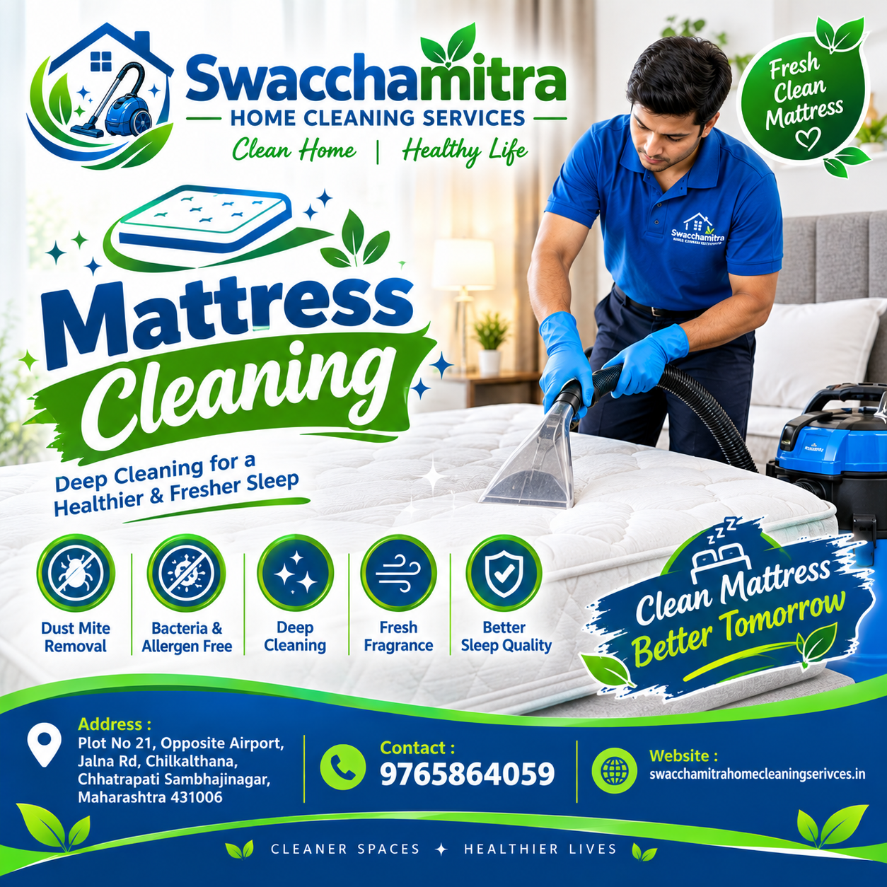 Mattress Cleaning Services in Chhatrapati Sambhajinagar